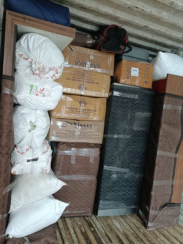 Goods Loaded in Transport Container – Shiftingeasy Packers and Movers
